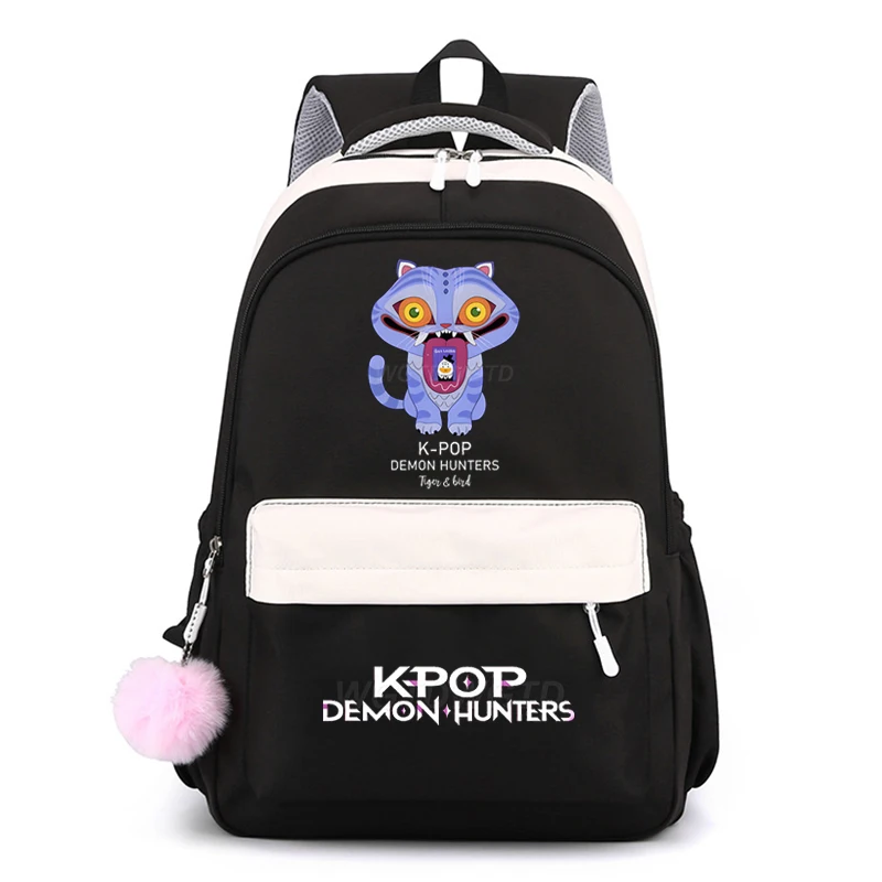 

KPop Demon Hunters Derpy Tiger School Bags for Student Girl Fashion Women Laptop Travel Backpack Large Capacity Girls Backpack