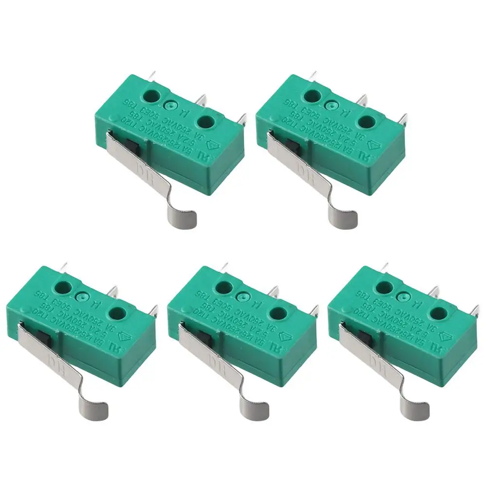 5PCS Durable KW4-3Z-3 Micro Switch AC 125V 5A Hinge Lever Switch Green 3 Terminal Limit Switch for Mill CNC