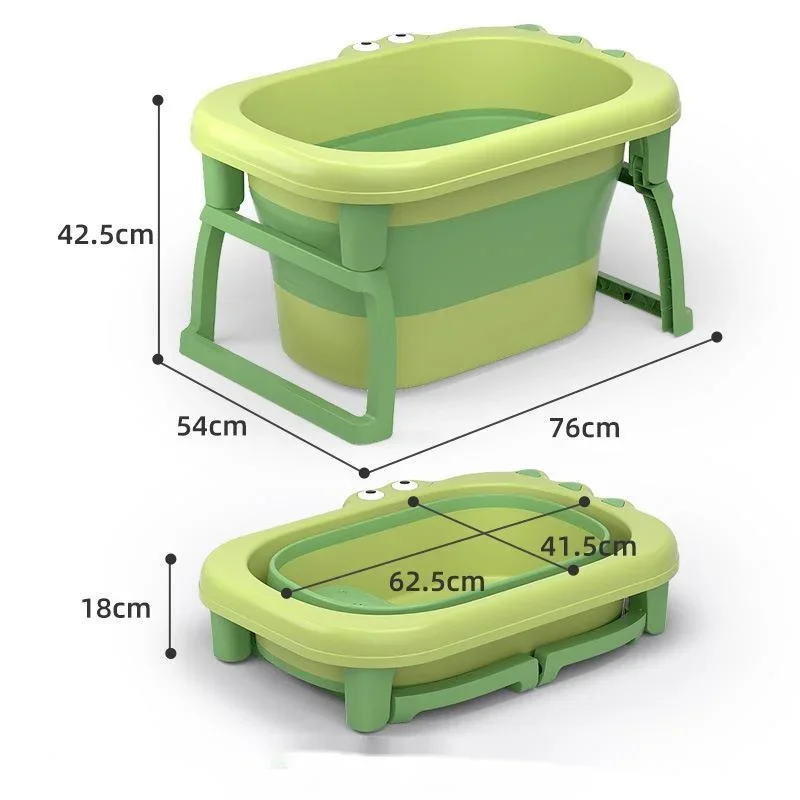 Imagem -06 - Banheira Dobrável do Bebê dos Desenhos Animados Adorável Casa Natação pé Soaker Tub Banheira Portátil Sentado e Deitado Fácil Armazenamento