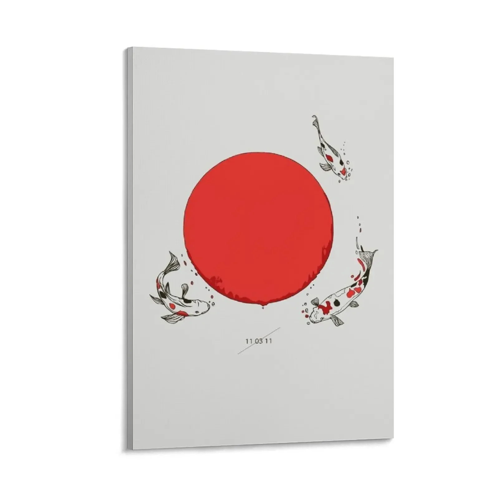

Koi and Sun Canvas Painting art decorative wall canvases Wall paintings Decorative picture