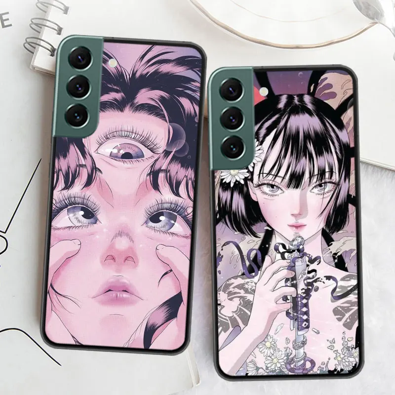 Shintaro Horror Cartoon Kago Phone Case For Samsung S8 Galaxy Note 20 Ultra 10 Lite 9 8 M12 M21 M30S M31 M32 M51 M52 J8 J6 J4 Pl