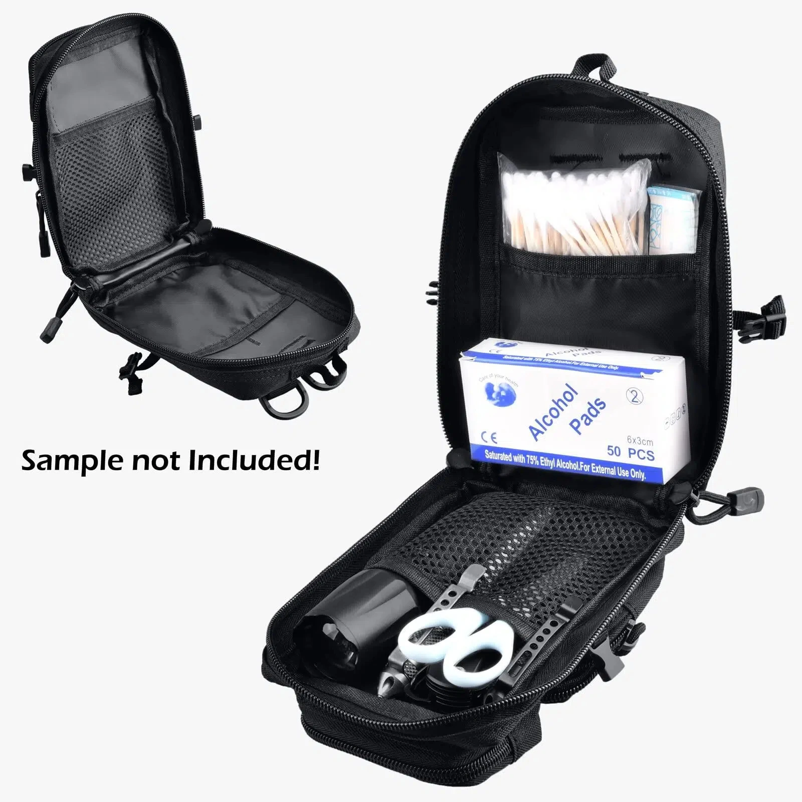 Taktische MOLLE Mehrzwecktasche, EDC Hüfttasche für Handy und Werkzeug, Mini Outdoor-Tasche für Wandern, Camping und Angeln – Detail 5