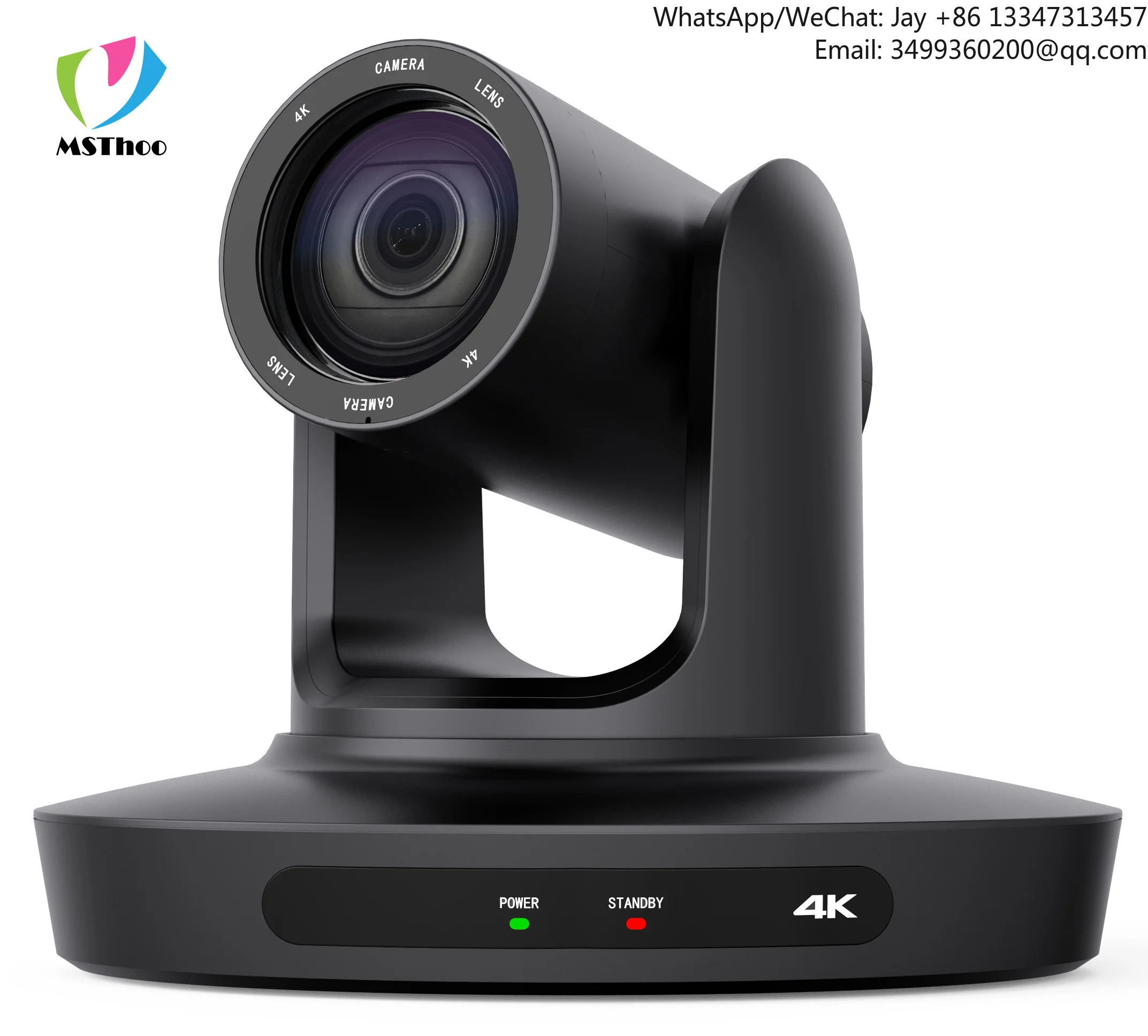 

MSThoo 4K PTZ Camera USB 3.0//LAN Video Conference Camera AI Humanoid Tracking 12x Optical Zoom With Wide Angle Camera