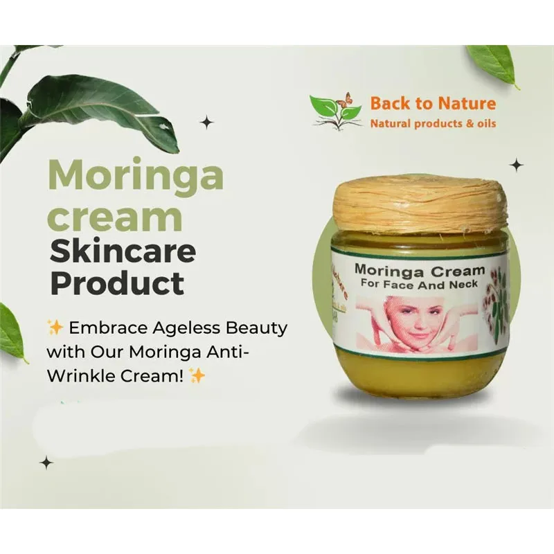 Moringa Cream 120g For Face And Neck Reduce Wrinkles Fine Lines Moisturize And Hydrate Brightening Skin