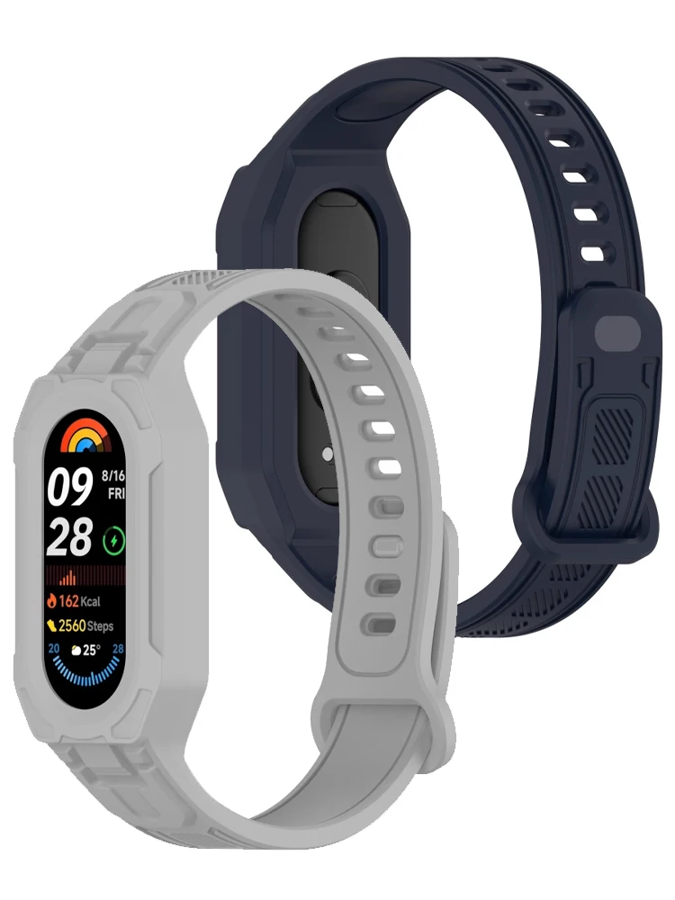 Armband + Hülle für Xiaomi Band 10 9 8 NFC Miband Uhrenzubehör Sport Silikonarmband Armband Gürtel Pulseira Correa Mi Band 10