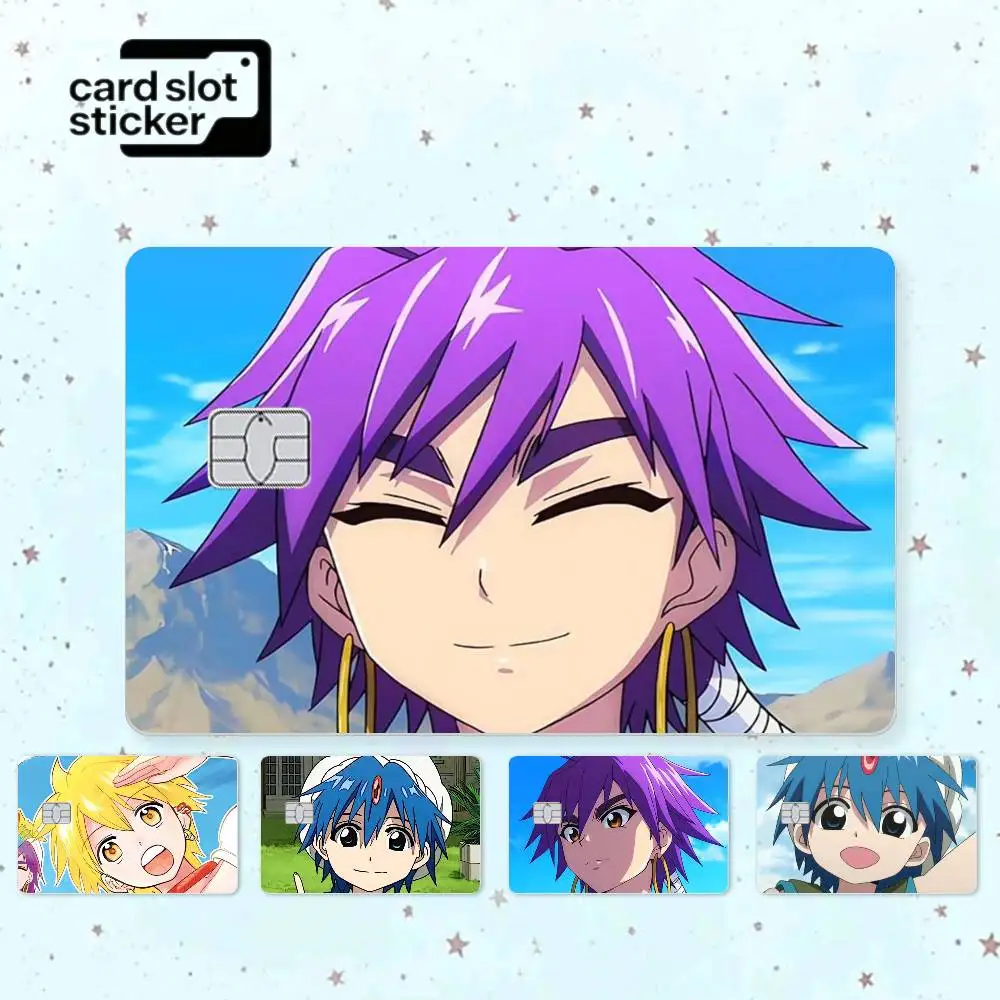 Anime Magi The Labyrinth of Magic  Credit Card HD Stickers Game Card Decal Small Chip Waterproof Sticker Gift