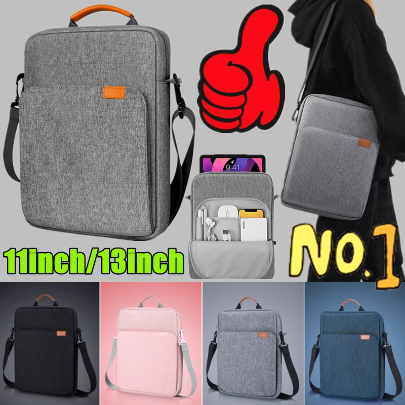 

Newest Laptop Handbag Cover For Macbook Air & Pro 11 13 inch Waterproof Notebook Bag For 9 to 13 inch Tablet Multi Pockets Case