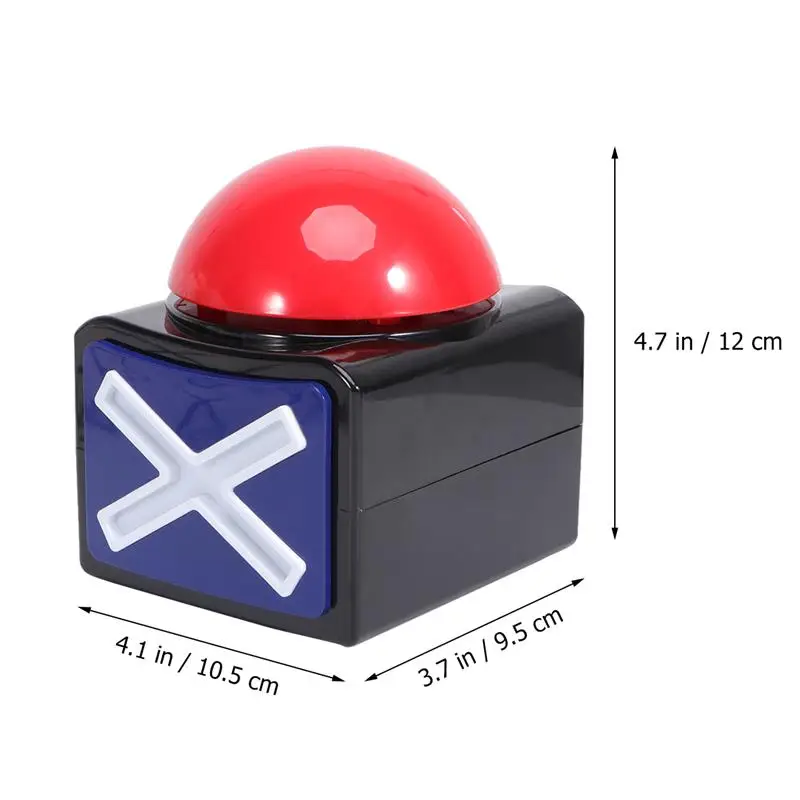 2Pcs Game Answer Buzzer Electronic Sounding Toy Electronic Button Game Red Game Buzzer Buzzer Alarm Button Trivia Button Buzzer