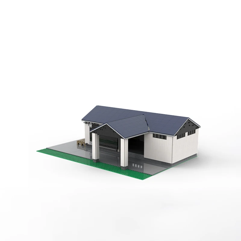 MOC City diseño Modular de edificios pequeños mercancías almacén bloques de construcción modelo ladrillos juguetes para niños regalo de Navidad