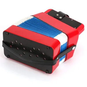 Mini accordion for children, musical instruments, 3 air buttons, pink, red, white, child, children, children, beginners, 10 keys 8 Main Sales Children's accordion - №1