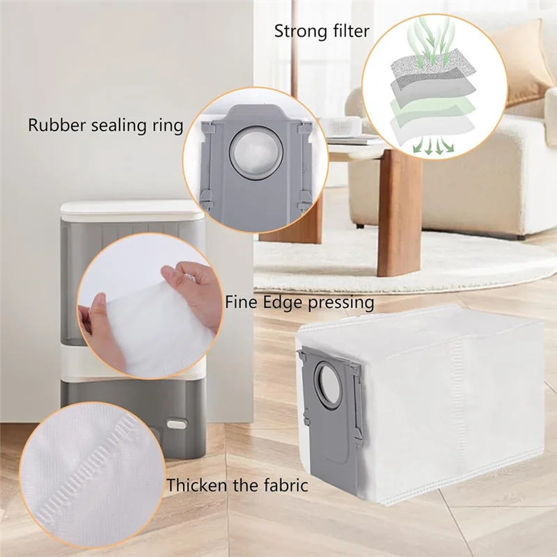 

A05G-Mop Cloth Dust Bags For Roborock Q Revo Qrevo Maxv Qrevo Master Qrevo Slim Qrevo Pro Qrevo S Vacuum Cleaner Replacement Par