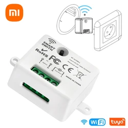 Xiaomi-tuyaスマートウォールスイッチ,ミニモジュール,プッシュボタン,433mhz,rf,ac85〜240v,ワイヤレス,家庭用,リモコン