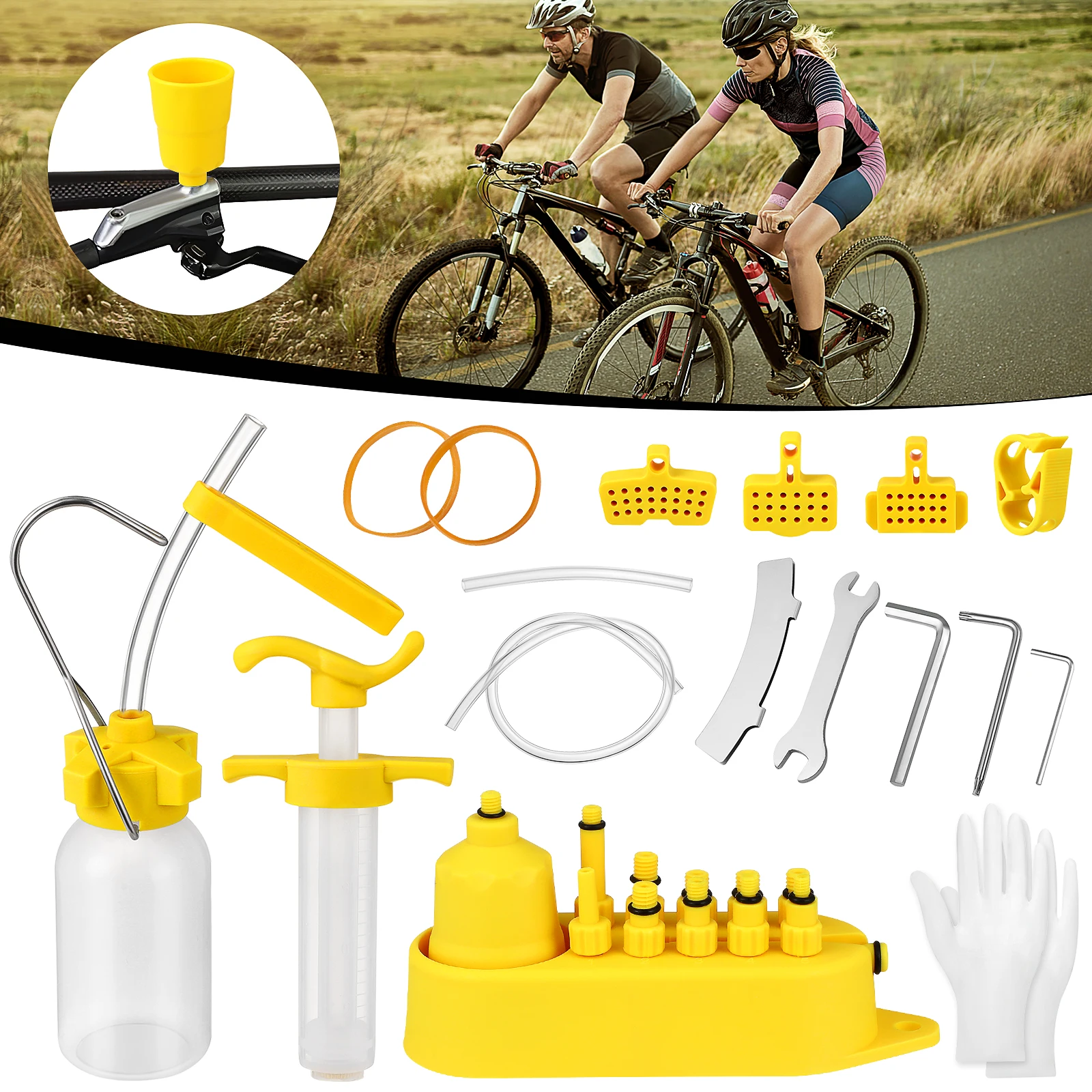 

Brake Bleeder Kit Oil Pan Change Tool Tools for Bike Hydraulic Disc Mineral
