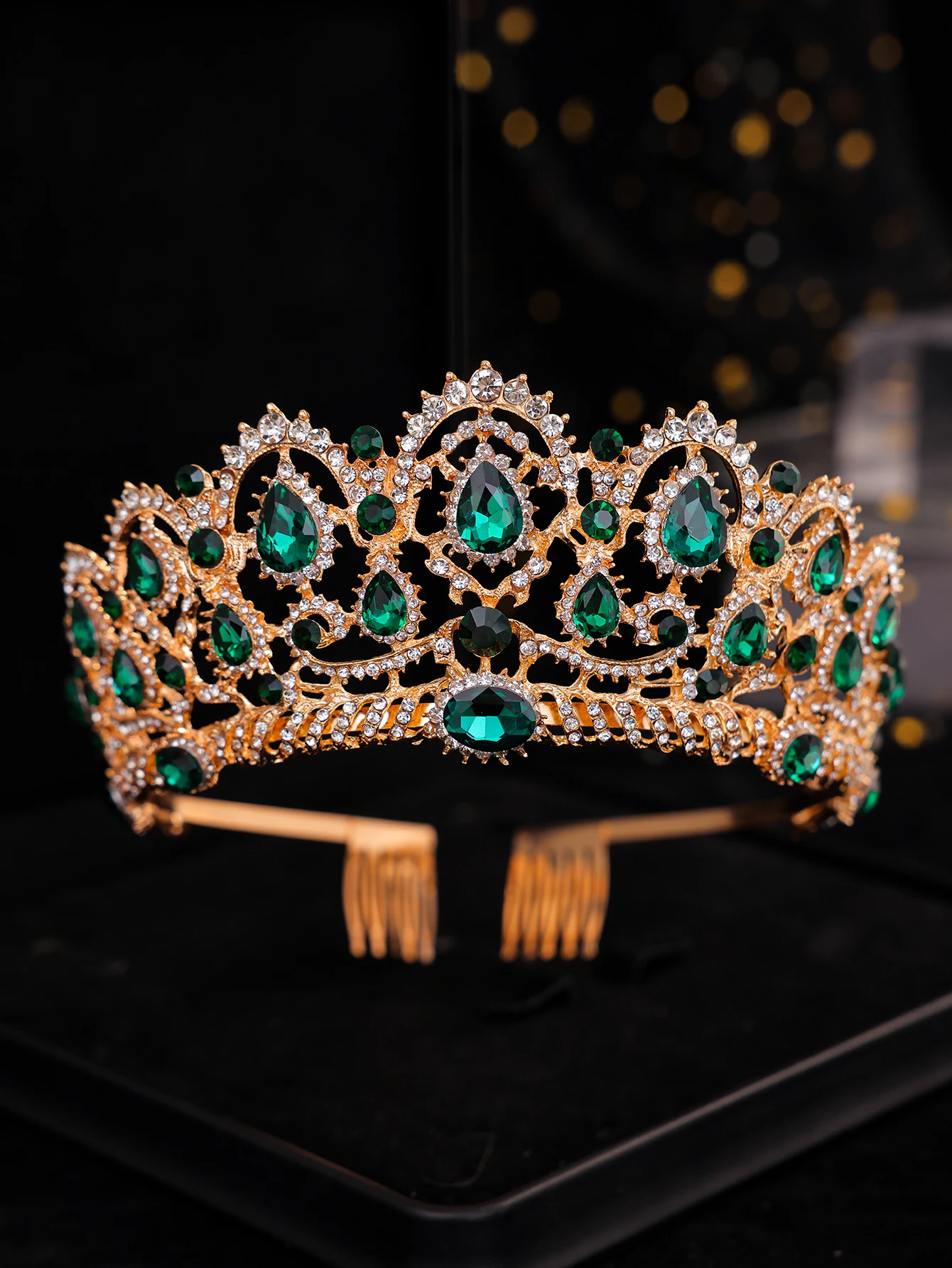 

Расческа для волос в стиле барокко, свадебная корона, расческа с бриллиантовой вставкой, корона, свадебное платье, свадебный головной убор