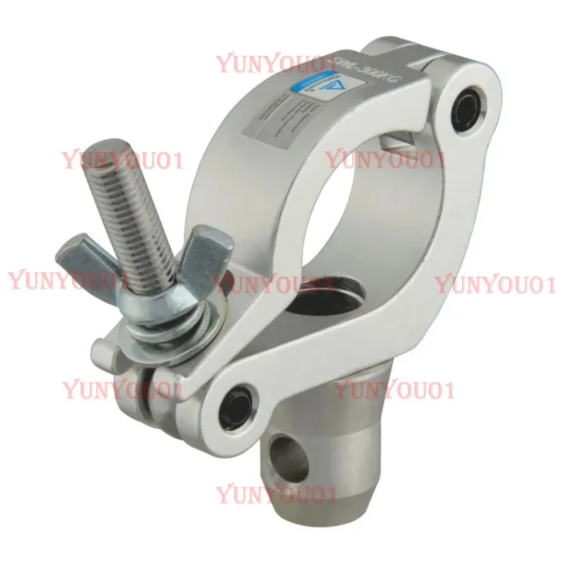 Aluminum Truss Clamp Stage Light Hook Coupler with Half Connector for 50mm Pipe SWL 300KG Moving Head Beam Light