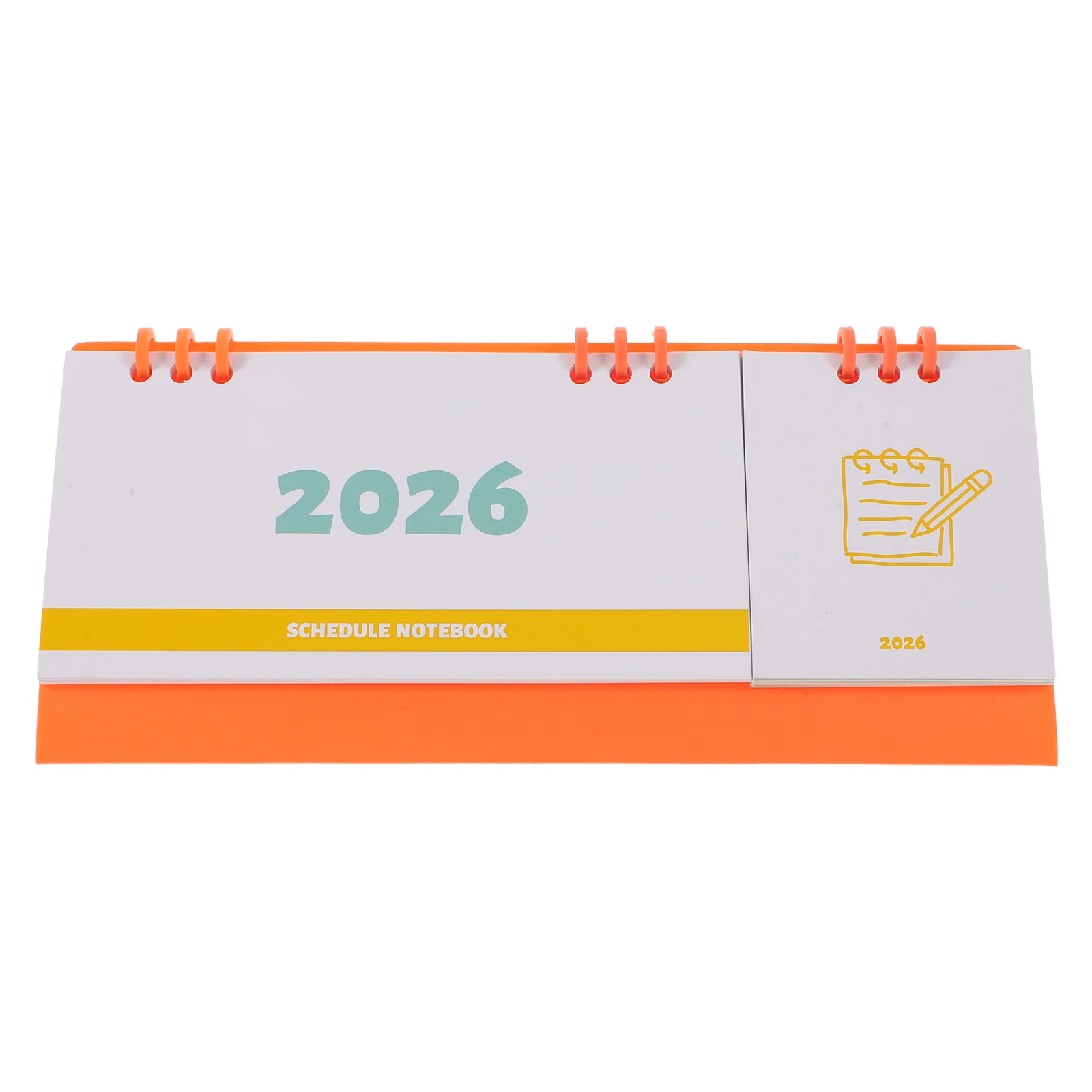 

2026 Desktop Calendar Spiral Bound Flip Modern Minimalist Design Twin Wire Binding Sturdy Base Easy Scheduling Office Home