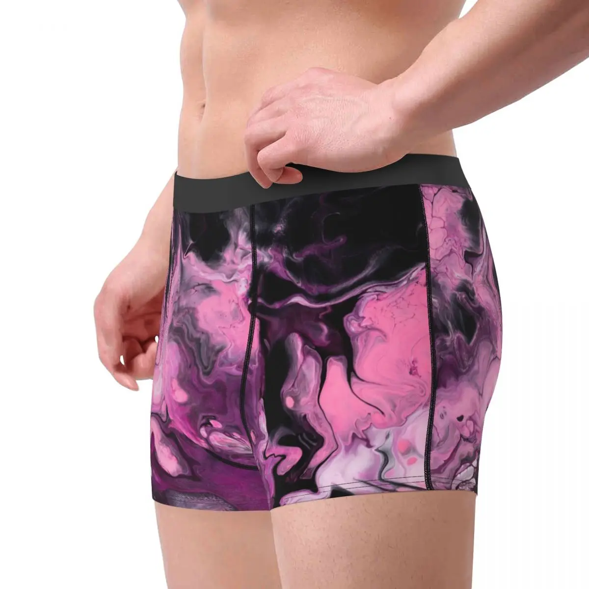 Stains Paint Colorful Blending Men Underwear Boxer Shorts Panties Novelty Breathable Underpants for Male S-XXL