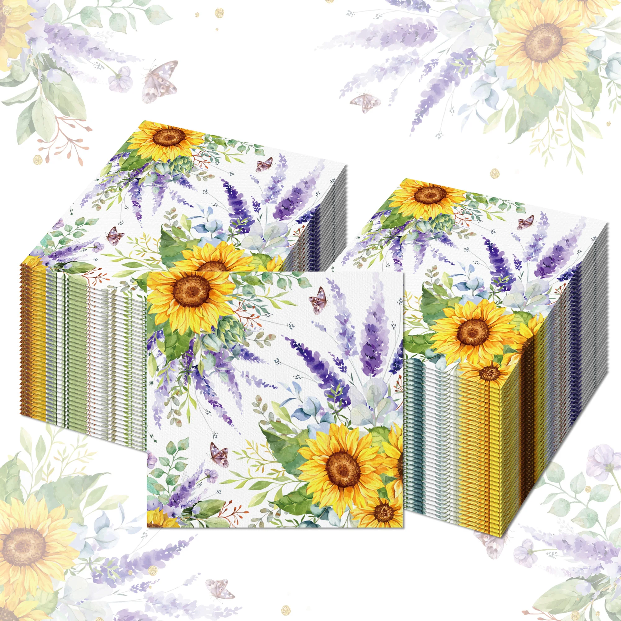 20/40/60 stücke Sonnenblumen Servietten Abendessen Papier Für Geburtstag Dekoration Hochzeit Dekoration Taschentücher Esszimmer Dekor Party Liefert