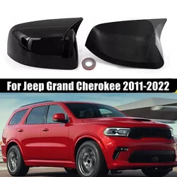 For Jeep Grand Cherokee 2011-2022 Car Sticker Rearview Side Mirror Cover Wing Cap Exterior Door Rear View Case Trim Carbon Fiber