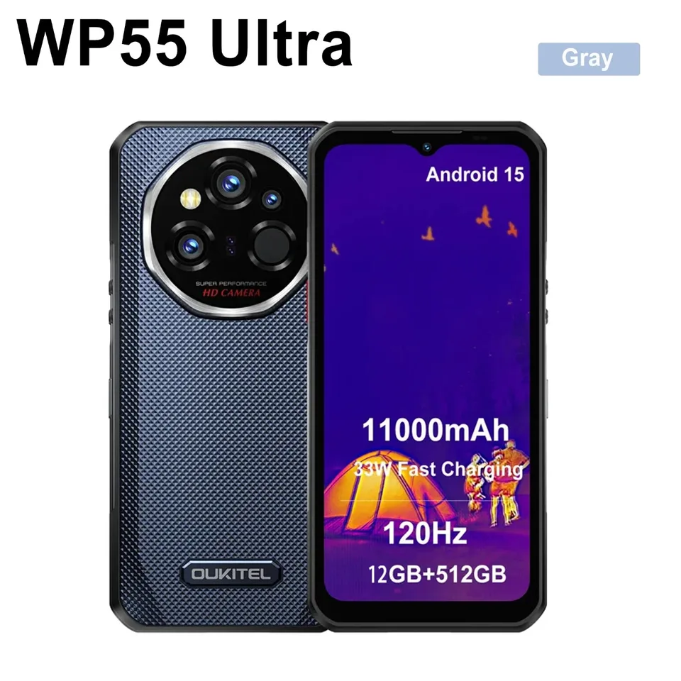 OUKITEL WP55 Ultra 5G 耐衝撃スマートフォン Android 15 サーマル
