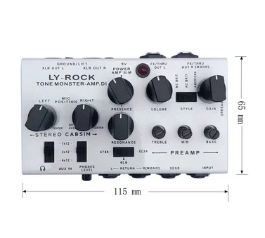 LYR Pedal（LY-ROCK）,Guitar audio workstation pedal，Electric guitar audio workstation，Professional effect pedal，White，True Bypass