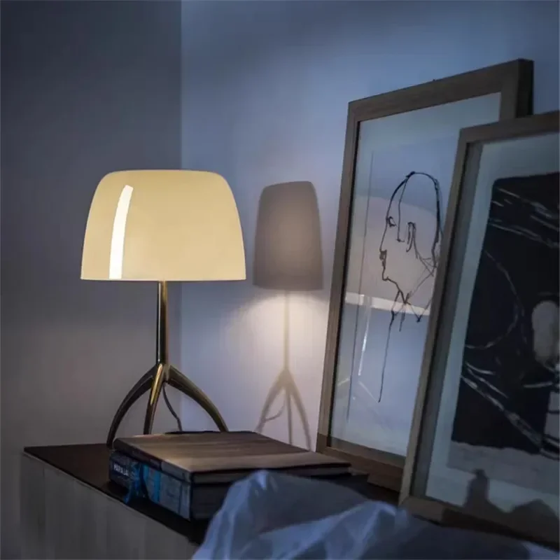 Nodic Lumiere Table Lamp minimalist brass glass table Lamp For reading Study Living Room Bedroom Bedside tripod table lamp