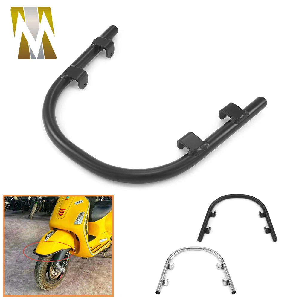 

Motorcycle Front Fender Mudguard Bumper Guard Frame Protector Black For Vespa GTS250 GTS300 GTV300 GTS 300 GTS 250