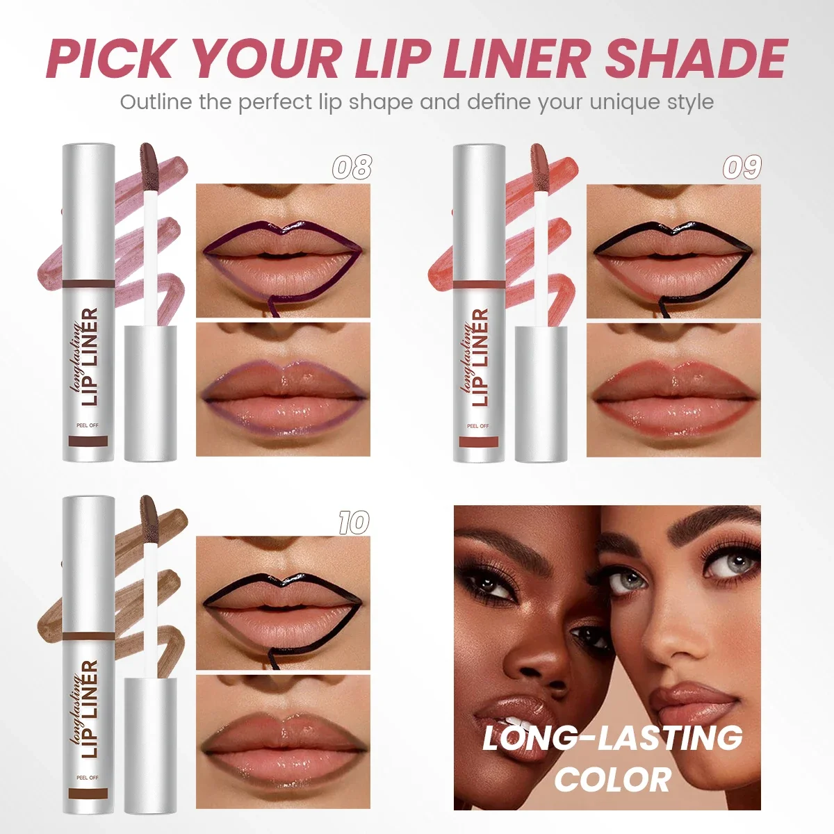 Brillant à lèvres pour tatouage, 1 pièce, teinte mate longue durée, Contour des lèvres, taches faciles à créer un maquillage quotidien