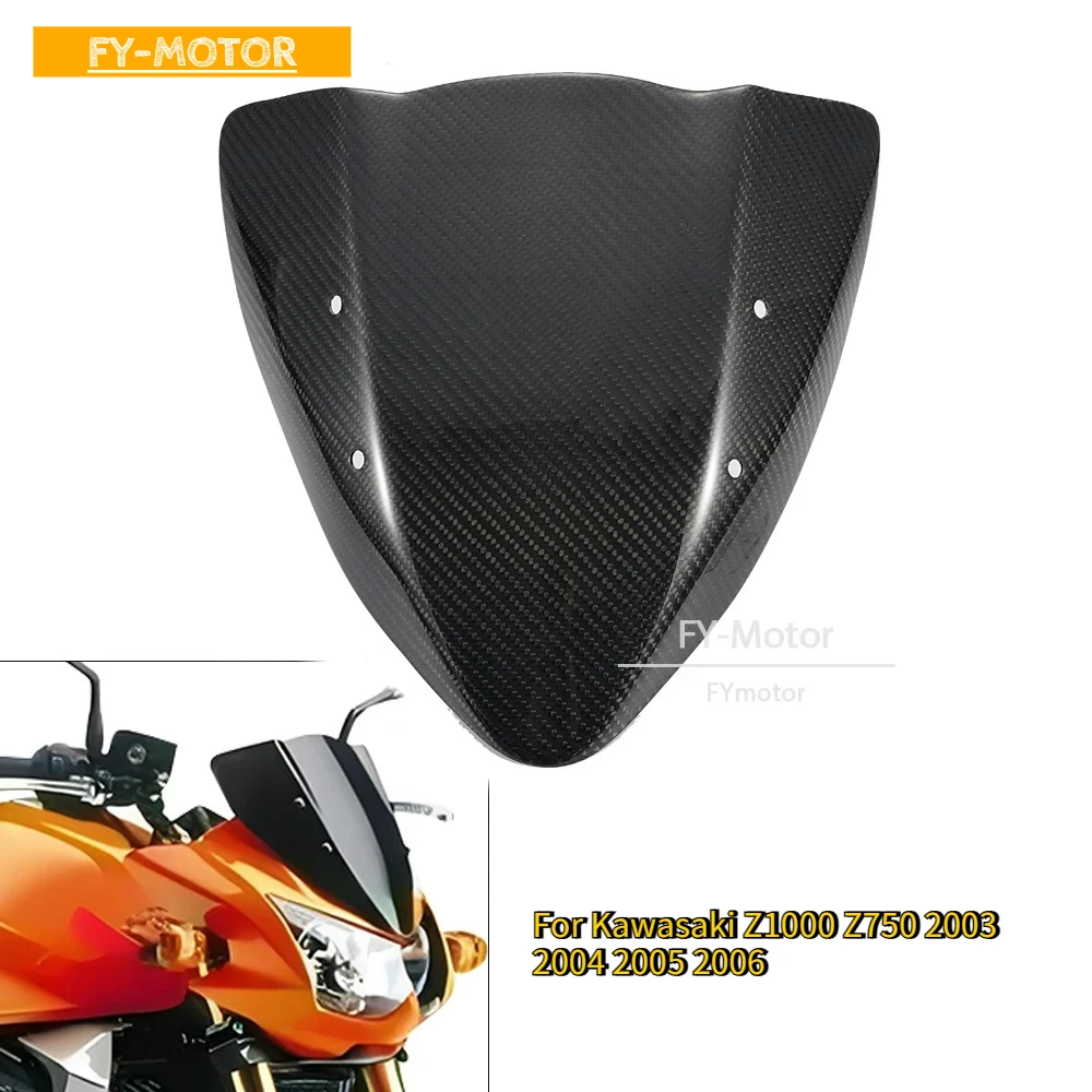 

Motorcycle Windscreen Windshield Wind Deflector For Kawasaki Z1000 Z750 2003 2004 2005 2006
