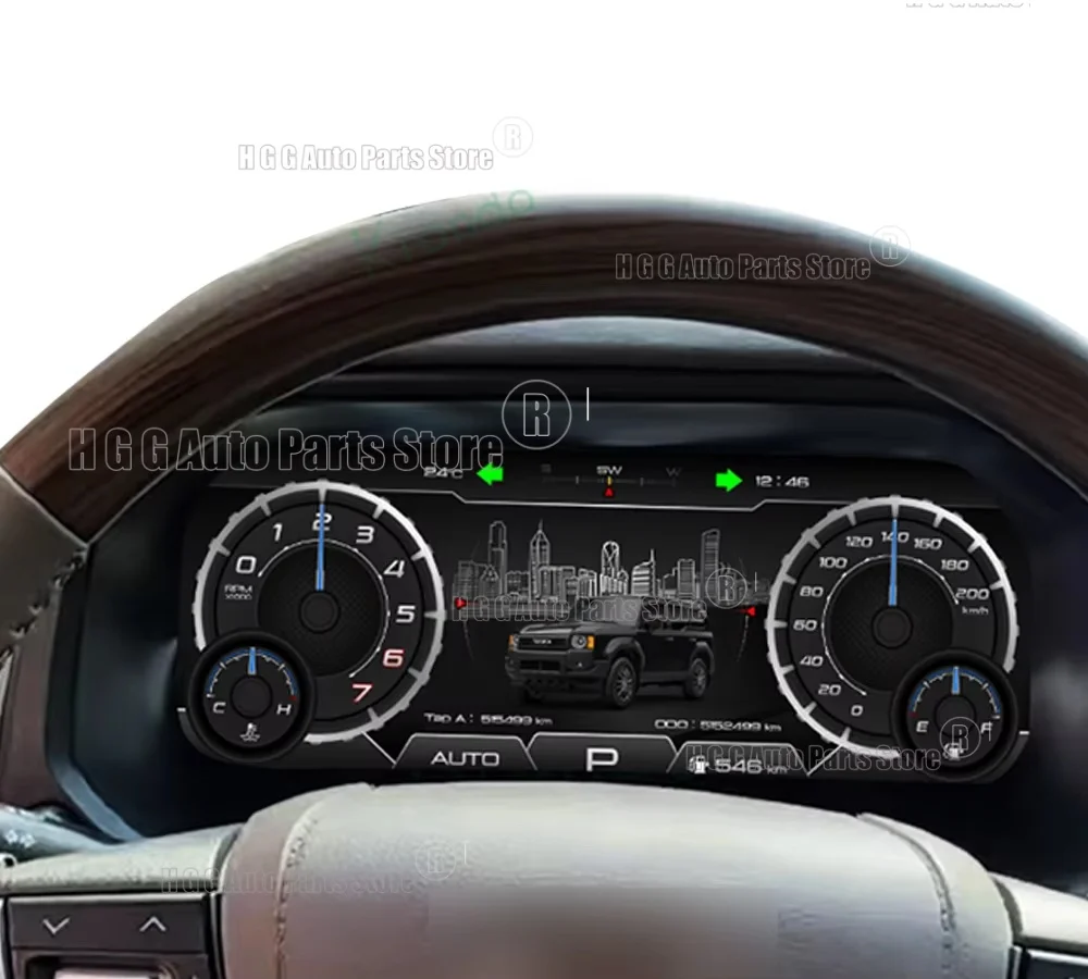 Car Upgrade 12.3 Inch For Lexus GX400 GX460 2009-2020 Linux System LCD Dashboard Auto Speedometer Digital Cluster Instrument