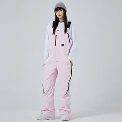 Outdoor Cold Resistant Skiing Trousers New 2025 Winter Ski Overalls Snowboard Waterproof Warm 3L Thick One-piece Pants Women Men