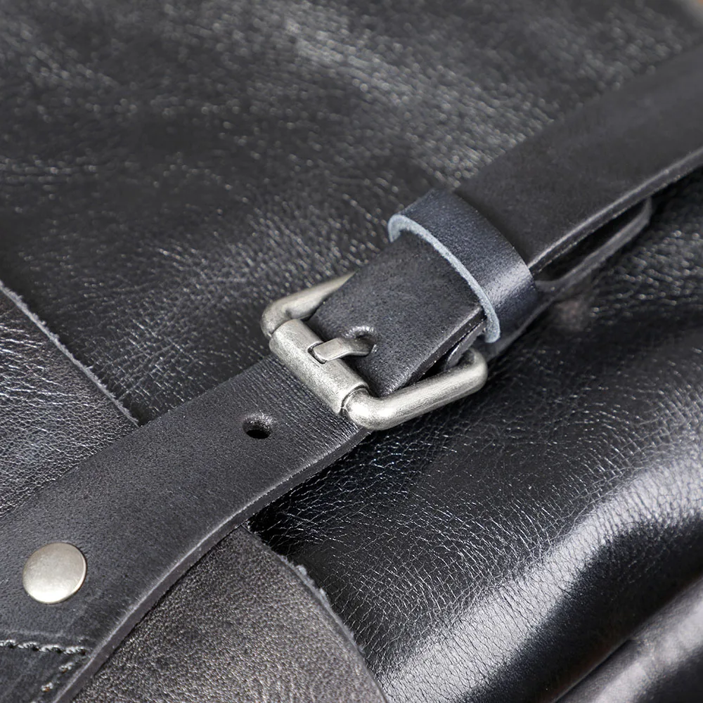 Echtleder Herren-Aktentasche 15 Zoll Laptop-Tasche Einfache Rindsleder-Umhängetasche Pflanzlich gegerbtes Leder Modischer Casual-Stil – Detail 17