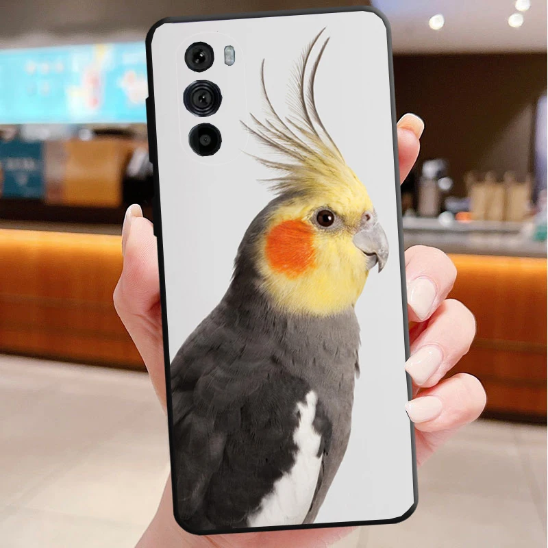 

Phone Case For Motorola Edge 50 40 Pro 60 50 40 30 Ultra Neo Fusion Moto G85 G72 G53 G54 G84 G13 G32 Chubby Cockatiel bird