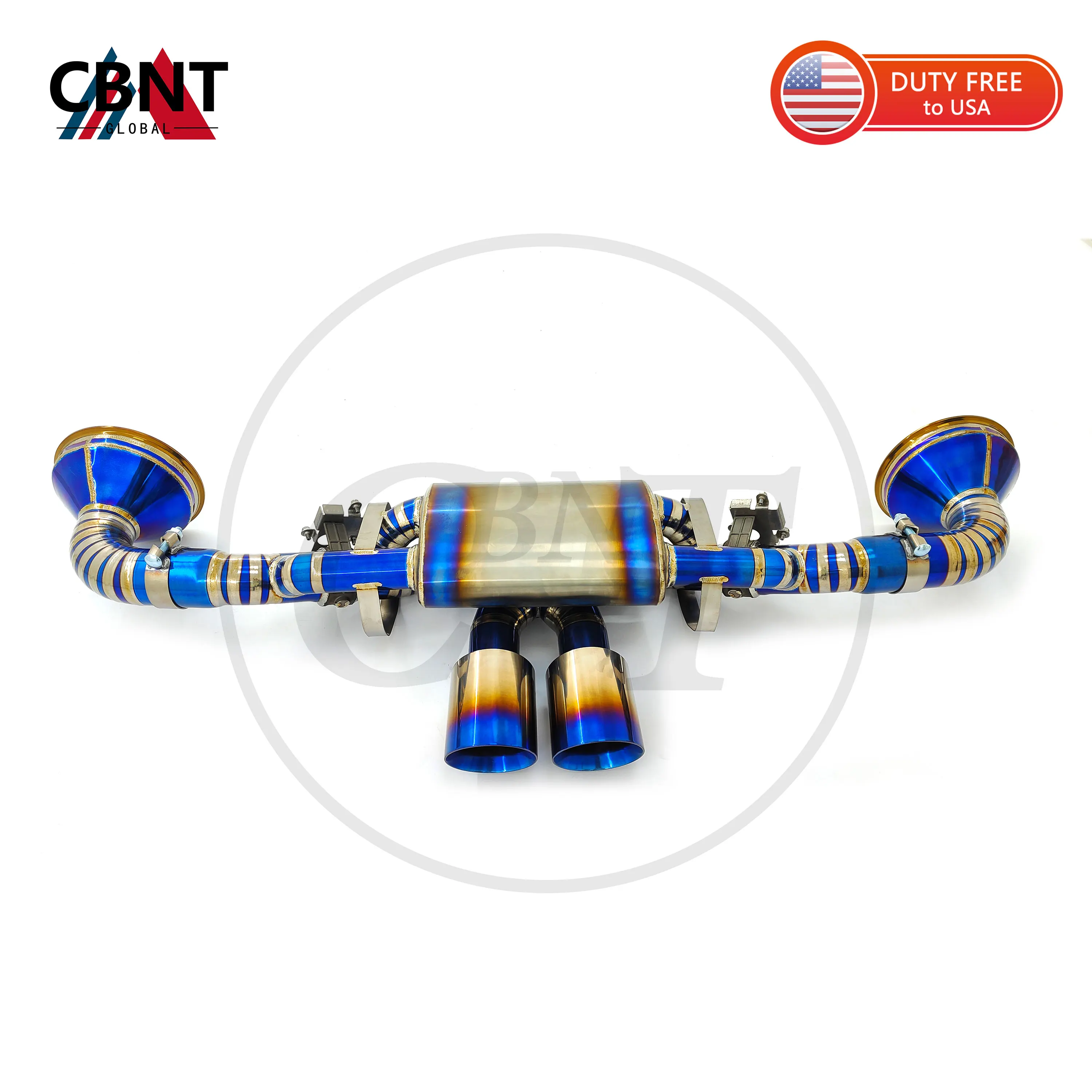 

CBNT Exhaust Systems for Porsche 911 992 GT3/GT3 RS 4.0L Titanium Valved Axleback Exhaust High Quality SS304 Car Exhaust Muffler