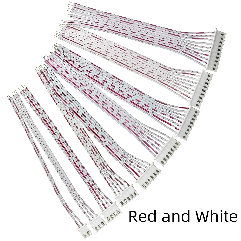 10Pcs JST XH2.54 2.54mm Pitch Male Female Plug Single/Double Wire Cable Connector 2/3/4/5/6/7/8/9/10/12P Red Blue