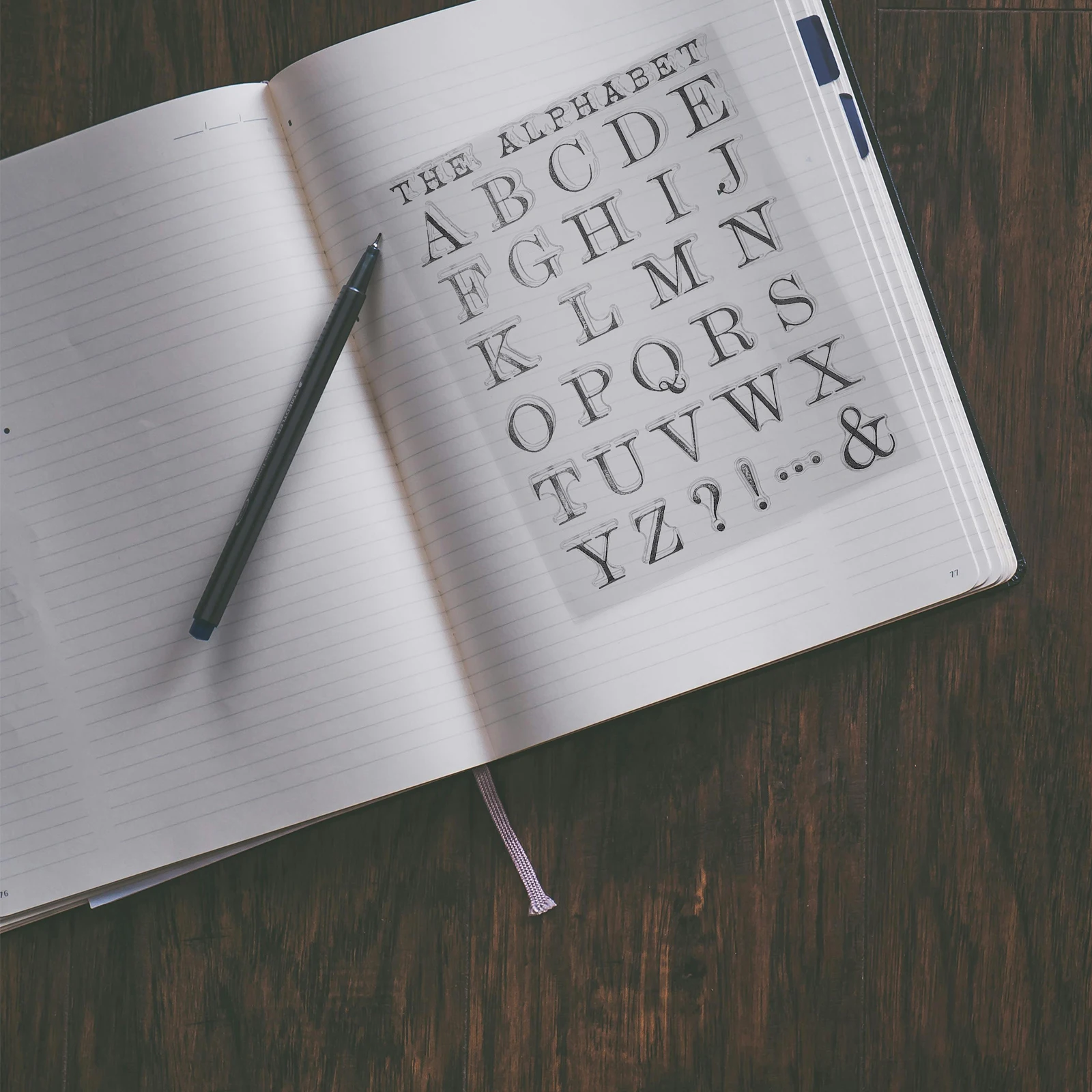 

Transparent Silicone Stamp Card Making Kit Alphabet Decoration Stamps Handbook Silica Gel Clear