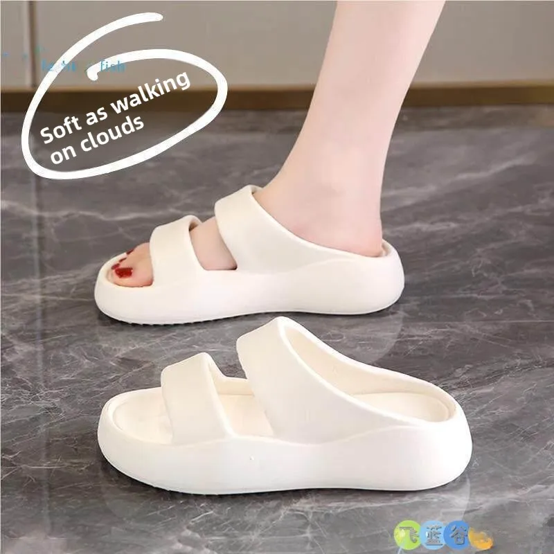 

Women's Summer Slippers Indoor Outdoor Wear Anti-Slip Thick Bottom Sandals Slip-Resistant Odor-Resistant Flat Sandals