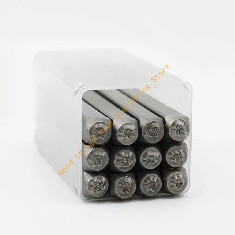 

Dog Stamp Set Stamping Tool for Imprinting Metal, Leather, DIY Craft 55KF