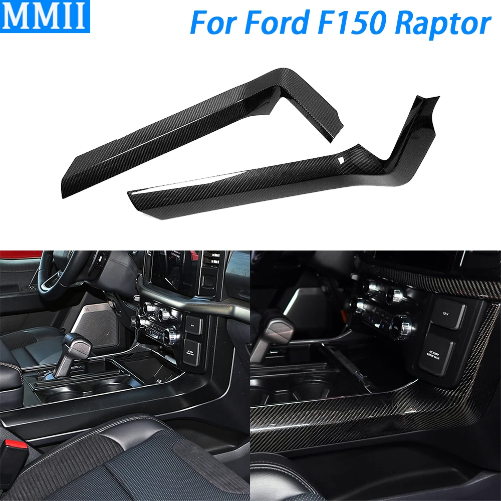 

Для Ford F150 Raptor 2021-2024 Real Dry Carbon Fiber рычаг переключения передач, обе боковые панели, отделка салона автомобиля