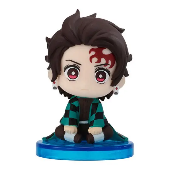 Bandai demon slayer infinito castelo série agatsuma zenitsu giyuu figuras de ação modelo ornamento gashapon bola oficial genuíno