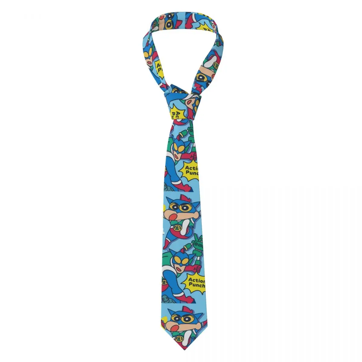 Corbatas personalizadas C-Crayones Shin-chanes para hombre, corbatas de manga de seda para fiesta