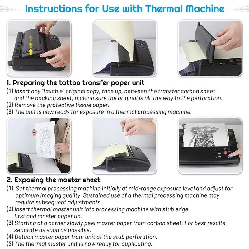A74E-Tattoo Transfer Paper, 35 Sheets Stencil Transfer Paper For Tattooing, A4 Size Durable Easy Install Easy To Use