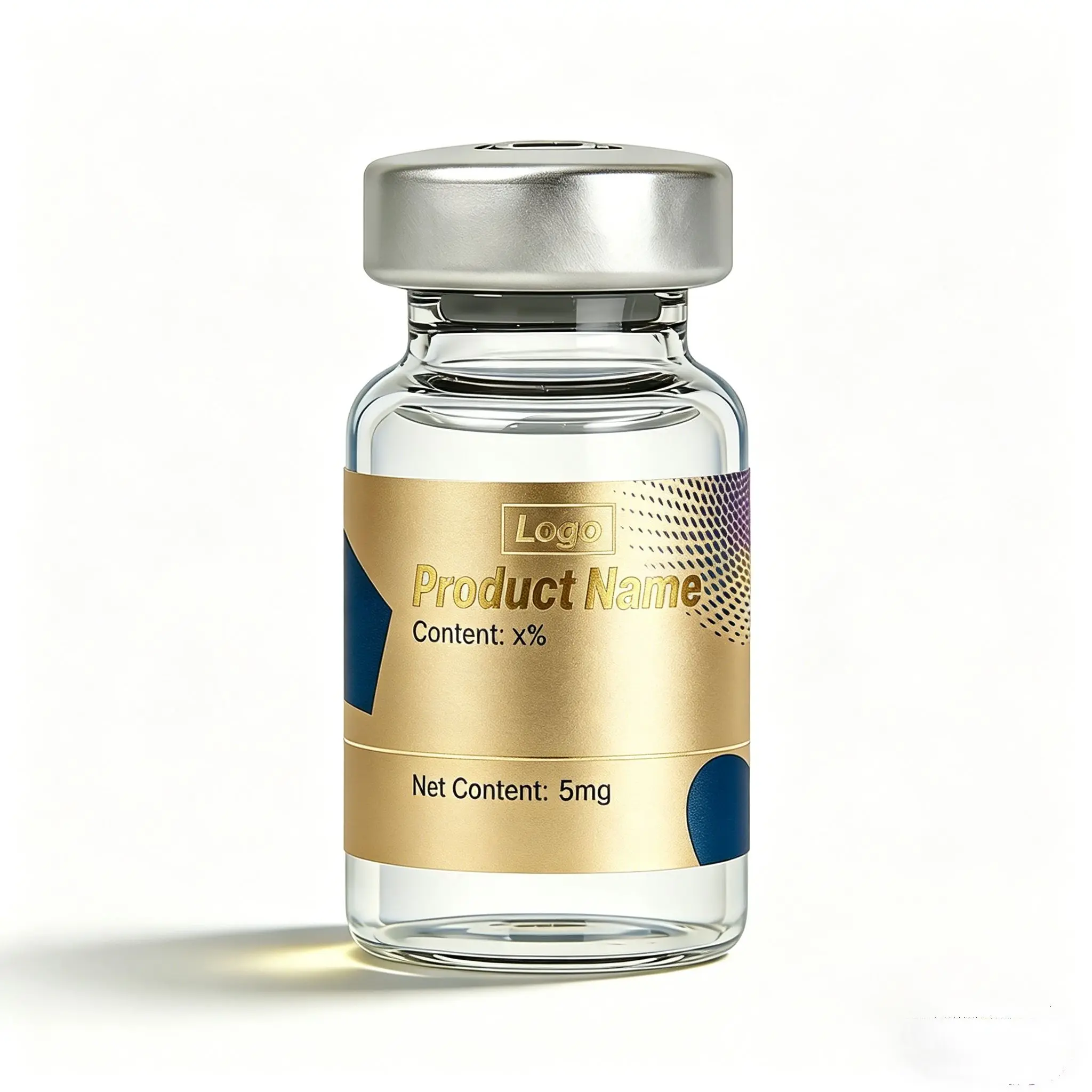 HD Waterproof Peptide Stickers for 3ml 5ml 10ml Vials,Custom Supplement Packaging Labels