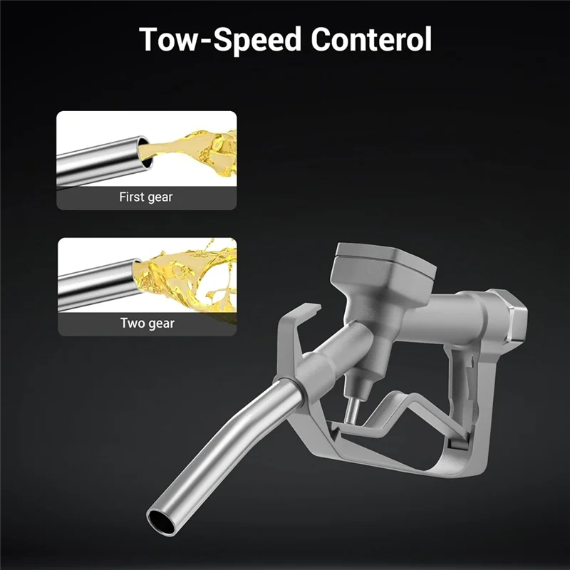 

A55F-3/4Inch NPT Manual Fuel Nozzle With 2-Speed Padlock, 26 GPM Max Flow Rate, Gas Pump Nozzle With 15/16In Spout