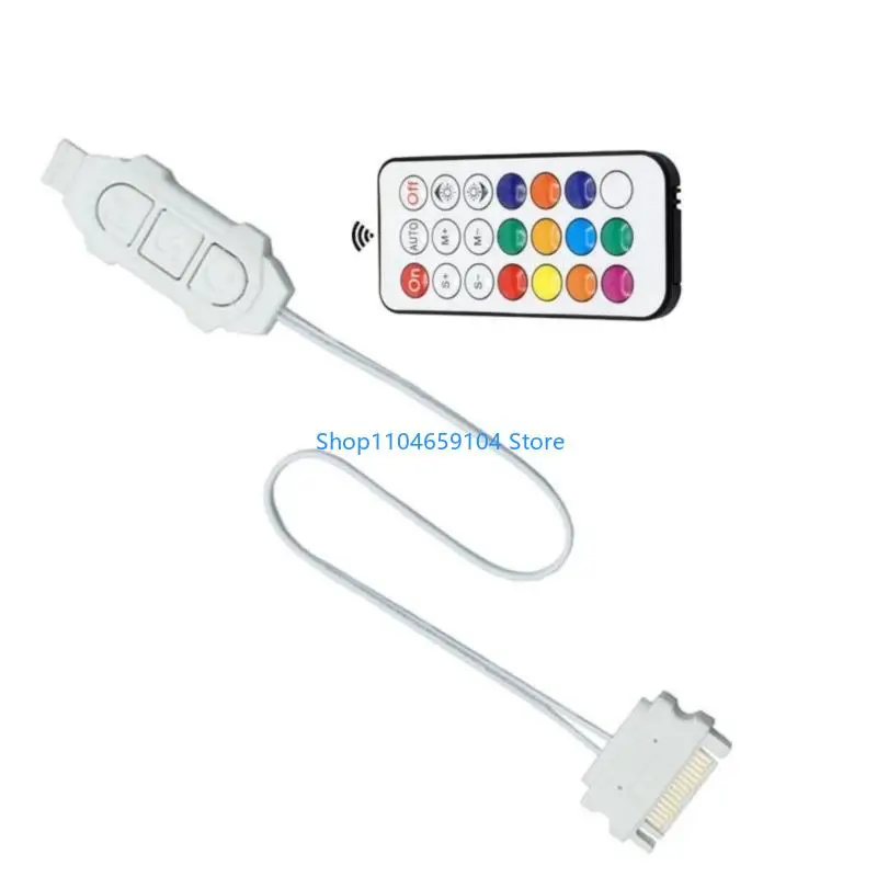 

ARGB Synchronization Mini Controller Manual Adjustment White/Black 5V 3Pin Standard Connection Mini PC Component