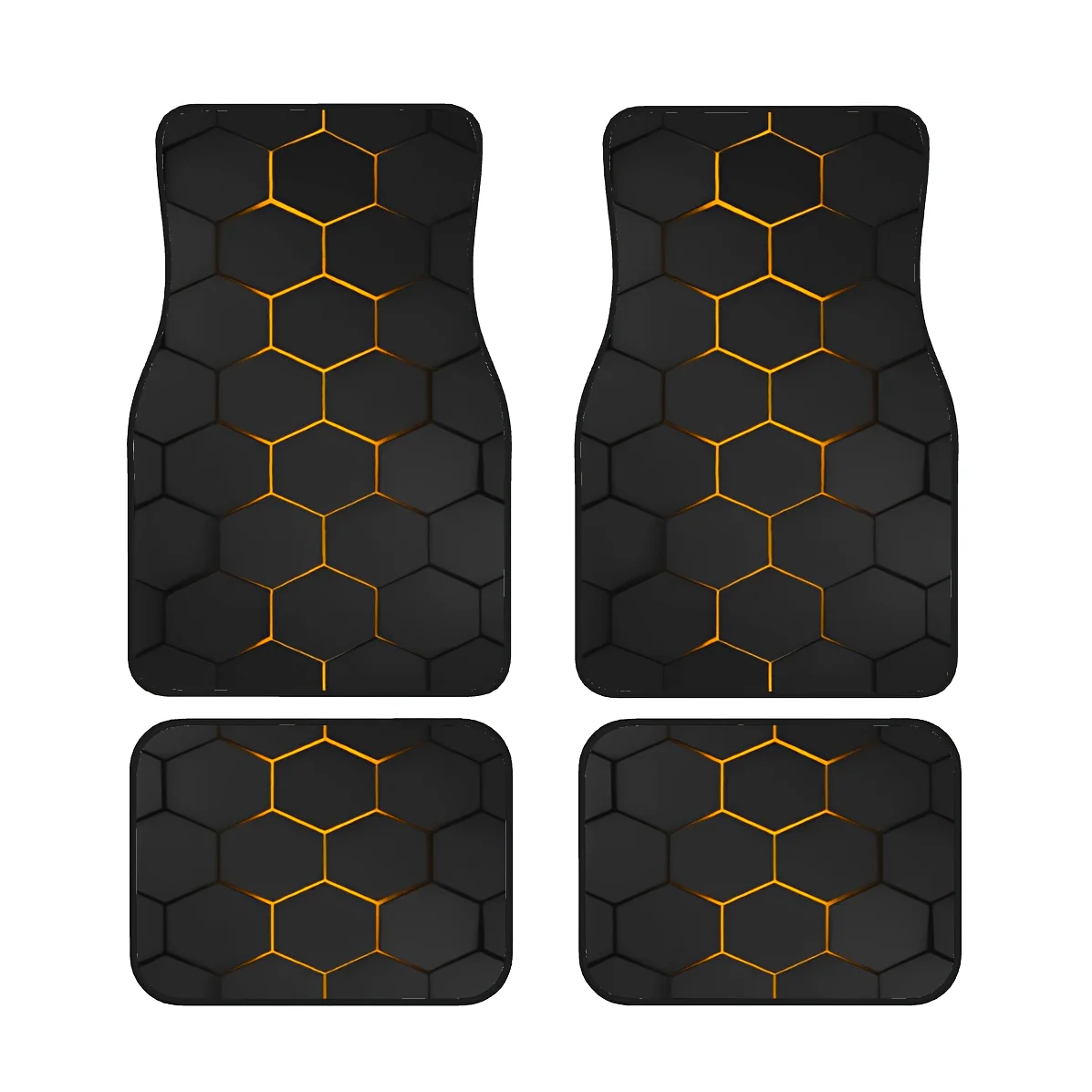 

2D.4pcs Sci-fi Themed Style Elements Universal Car Mats Suitable For Front And Rear Seat Protection Of All Vehicles, Stylish And