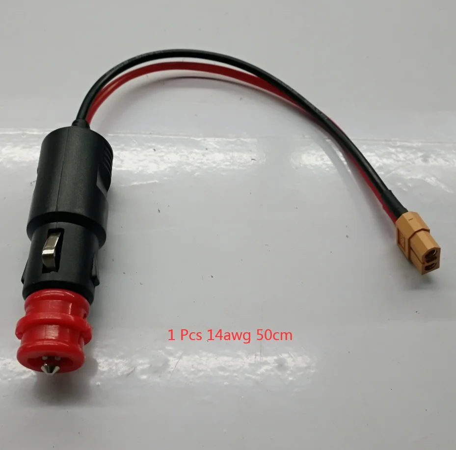 12-24V Car Cigarette Lighter Plug Male to XT60 Female Socket Connector Plug Adaptor With14AWG 20/30/50cm Wire for RC Chargers