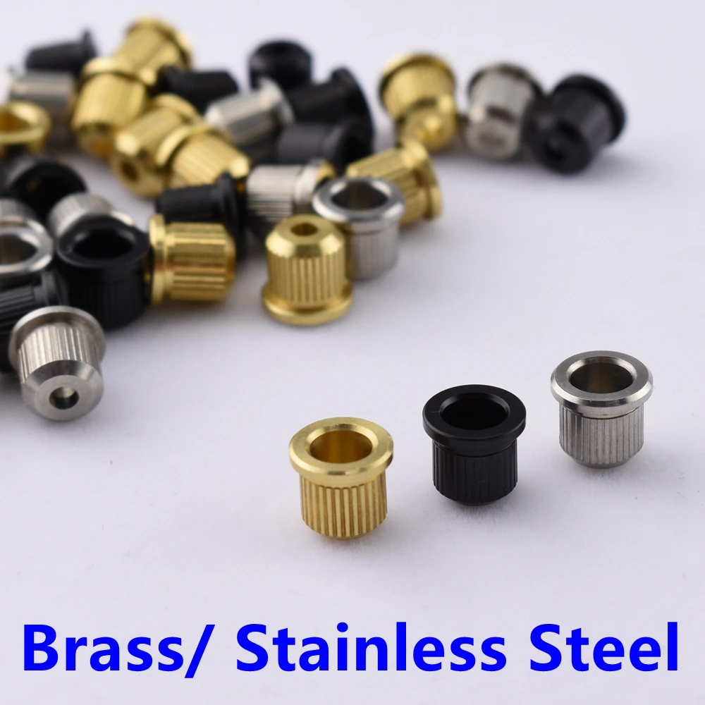 8MM Brass/ Stainless Steel Through Body String Ferrules / String Bushings for Electric Guitar  JP(Origin)