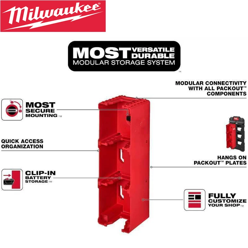 Milwaukee 48-22-8339 PACKOUT™ M18™ Durable Battery Rack Power Tool Accessories MILWAUKEE Tools