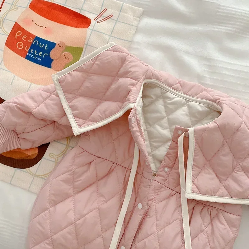 Baby Clip Cotton Bodysuit 0-2 years old children\'s fall and winter clothing girl clothes baby clothes romper newborn Jumpsuit